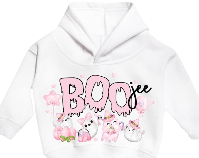 Cute Halloween Fleece Hoodie. Boo. Boo jee. Girls Halloween. Girls Halloween. Baby Girl Ghost Sweatshirt. Cute Halloween . Pink Halloween