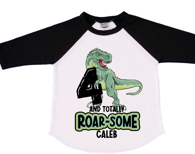 Personalized Dinosaur theme Birthday Shirt. Three Birthday. Boy's Dino Birthday Shirt. Dinosaur Birthday Shirt. THREE Rex