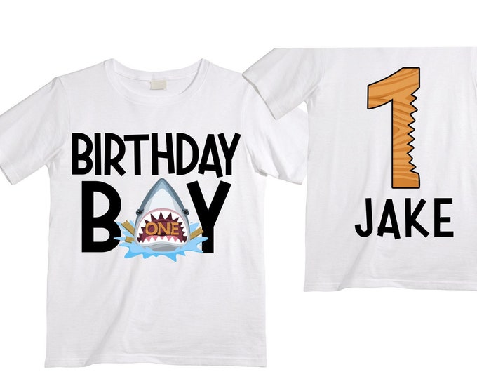 Being ONE is JAW-SOME Birthday one theme Birthday Shirt. First Birthday. Ocean Birthday Shirt. Shark Theme Birthday Shirt.
