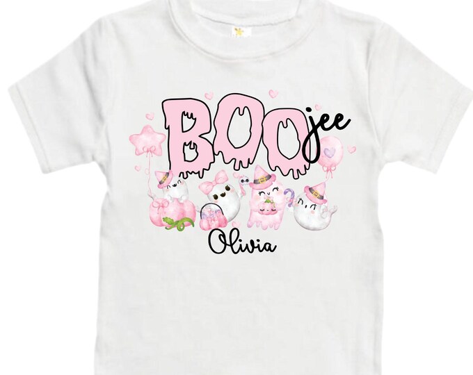 Cute Halloween Shirt. Boo. Boo jee. Girls Halloween. Girls Halloween. Baby Girl Ghost Shirt. Cute Halloween Shirt. Pink Halloween