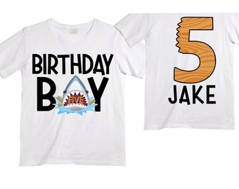 Being FIVE is JAW-SOME Birthday Five theme Birthday Shirt. 5th  Birthday. Ocean Birthday Shirt. Shark Theme Birthday Shirt.