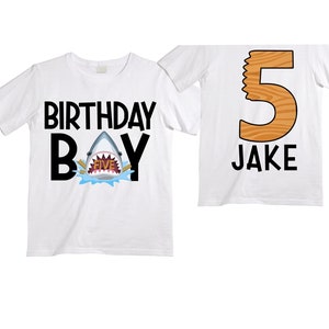 Being FIVE is JAW-SOME Birthday Five theme Birthday Shirt. 5th  Birthday. Ocean Birthday Shirt. Shark Theme Birthday Shirt.