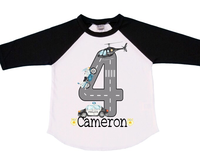 Personalized Hands Up! I'm 4 FOUR Raglan Monster Truck theme Birthday Shirt. Fourth Birthday. Boy's Racing Birthday . Tractor Birthday .