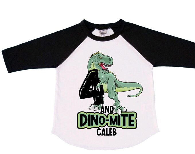 Personalized Dinosaur theme Birthday Shirt. Three Birthday. Boy's Dino Birthday Shirt. Dinosaur Birthday Shirt. THREE Rex