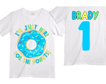 Personalized Donut You Know it's my Birthday Donut Rainbow ONE Birthday Boy Shirt. Cake Smash Birthday Shirt. ONE. Birthday Shirt