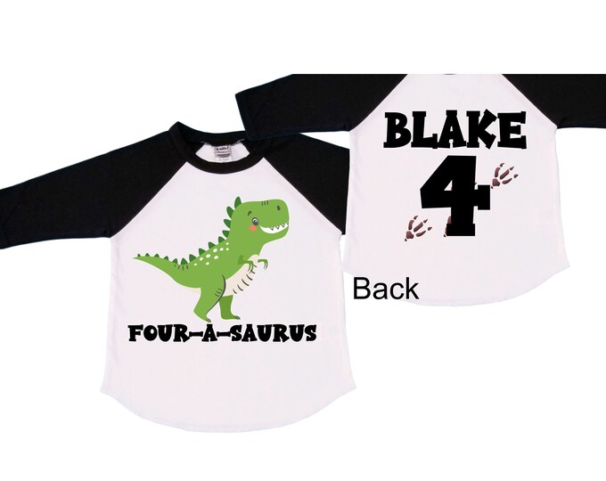Personalized Dinosaur theme Birthday Shirt. Three Birthday. Boy's Dino Birthday Shirt. Dinosaur Birthday Shirt. THREE Rex