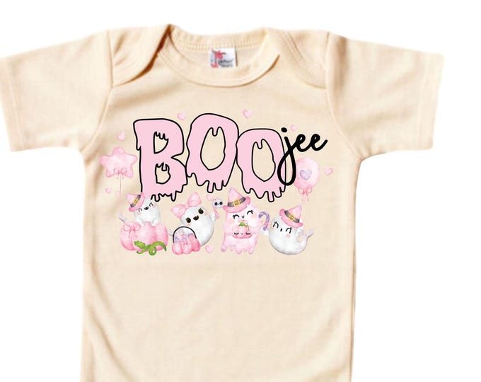 Cute Halloween Bodysuit. Boo. Boo jee. Girls Halloween. Girls Halloween. Baby Girl Ghost Shirt. Cute Halloween Shirt. Pink Halloween