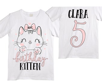 Cat / Kitten / Are you Kitten Me Right Meow/ Purr fectly / Birthday Girl Shirt. Cake Smash Birthday Shirt. 5th . Birthday Shirt.