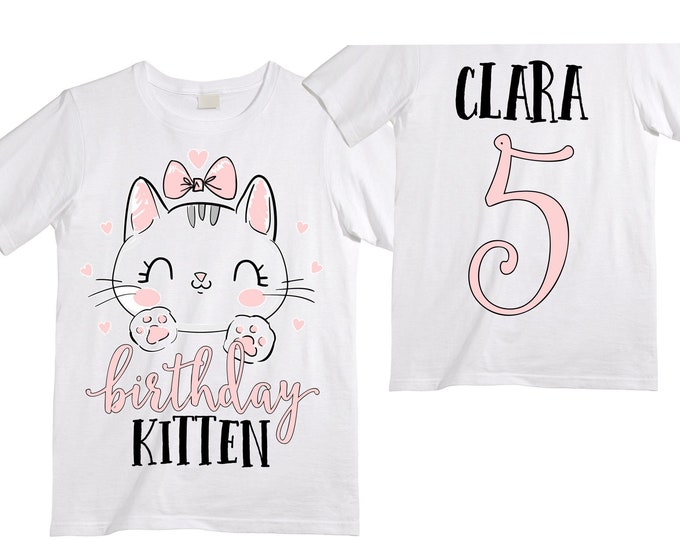 Cat / Kitten / Are you Kitten Me Right Meow/ Purr fectly / Birthday Girl Shirt. Cake Smash Birthday Shirt. 5th . Birthday Shirt.