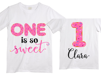 Personalized Donut You Know it's my Birthday Donut Rainbow ONE Birthday Girl Shirt. Cake Smash Birthday Shirt. ONE. Birthday Shirt