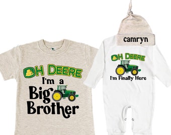 Big Brother/Little Brother Matching Sibling Set. Baby Shower Gift. Take Home Outfit. Matching Sibling Set