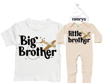 Big Brother/Little Brother Matching Sibling Set. Baby Shower Gift. Take Home Outfit. Matching Sibling Set