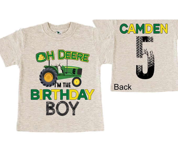Personalized Green Tractor Truck FIVE Raglan Monster Truck theme Birthday Shirt. FIVE Birthday. Racing Birthday . Tractor Truck Birthday .