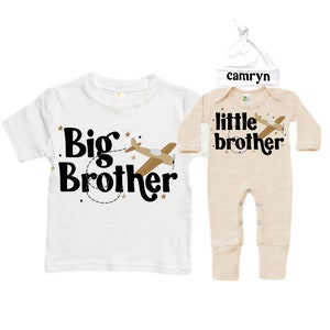 Big Brother/Little Brother Matching Sibling Set. Baby Shower Gift. Take Home Outfit. Matching Sibling Set