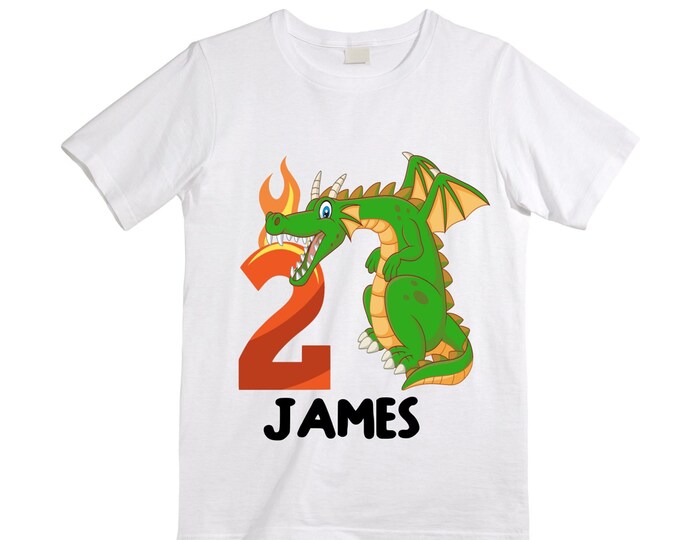 Personalized Dragon Themed Birthday Raglan Shirt. Dragon Birthday Shirt. Dragon Cake Smash Shirt