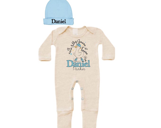 Personalized Name Baby Outfit. Baby Shower Gift. New Born Bring Home Outfit.