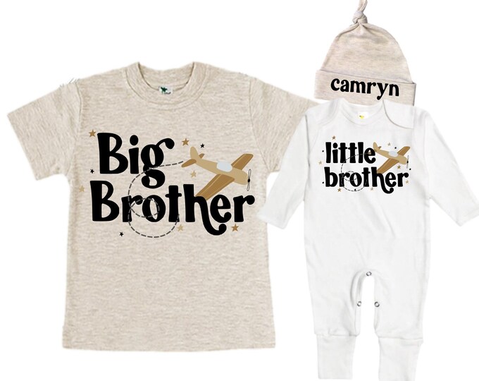 Big Brother/Little Brother Matching Sibling Set. Baby Shower Gift. Take Home Outfit. Matching Sibling Set