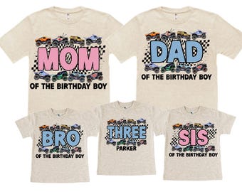 Matching Family Outfits - Monster Truck Birthday - Matching Family Shirts, Mom,  Dad, Brother, Sister and Birthday Boy Matching Shirts