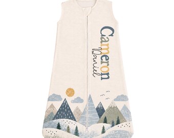 Personalized Baby Sleep Sack. Newborn Coming Home Outfit. Baby Sleep Sack. Safari Themed