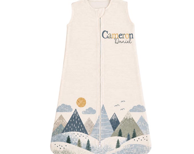 Personalized Baby Sleep Sack. Newborn Coming Home Outfit. Baby Sleep Sack. Safari Themed