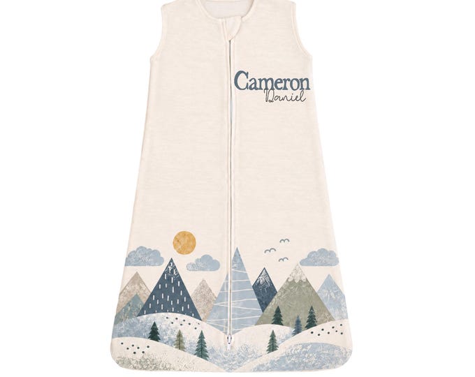 Personalized Baby Sleep Sack. Newborn Coming Home Outfit. Baby Sleep Sack. Safari Themed