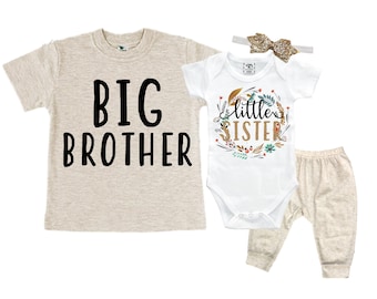 Big Sister SHIRT /little Brother Matching Sibling Set. Baby - Etsy