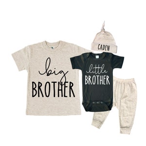Big Brother/Little Brother Matching Sibling Set. Baby Shower Gift. Take Home Outfit. Matching Sibling Set