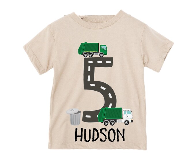 Personalized Dump Everything! I'm 5 Trash Truck / Garbage Truck FIVEtheme Birthday Shirt. FIVE Birthday. Birthday. Trash Truck Birthday .
