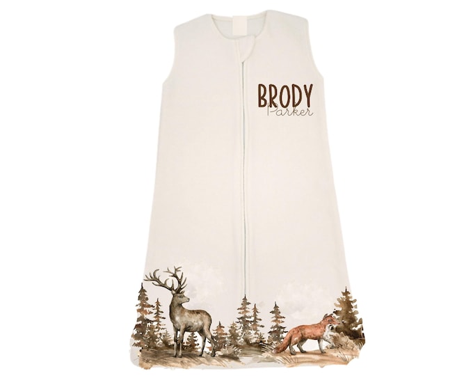 Personalized Baby Sleep Sack. Newborn Coming Home Outfit. Baby Sleep Sack