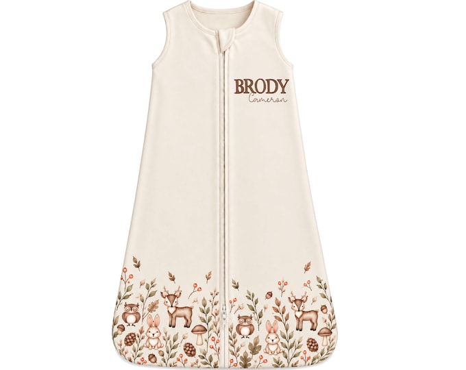 Personalized Baby Sleep Sack. Newborn Coming Home Outfit. Baby Sleep Sack
