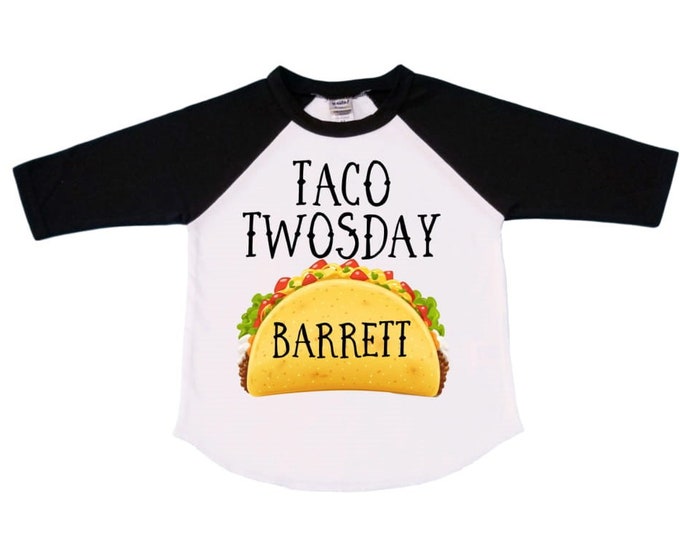 Personalized Taco Twosday TWO Birthday. Taco themed Birthday Shirt- Birthday Shirt, Boy's Second Birthday, Cake Smash, Birthday Boy,
