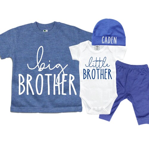 Big Brother/little Brother Matching Sibling Set. Baby Shower Etsy