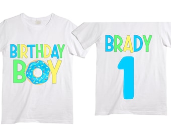 Personalized Donut You Know it's my Birthday Donut Rainbow ONE Birthday Boy Shirt. Cake Smash Birthday Shirt. ONE. Birthday Shirt