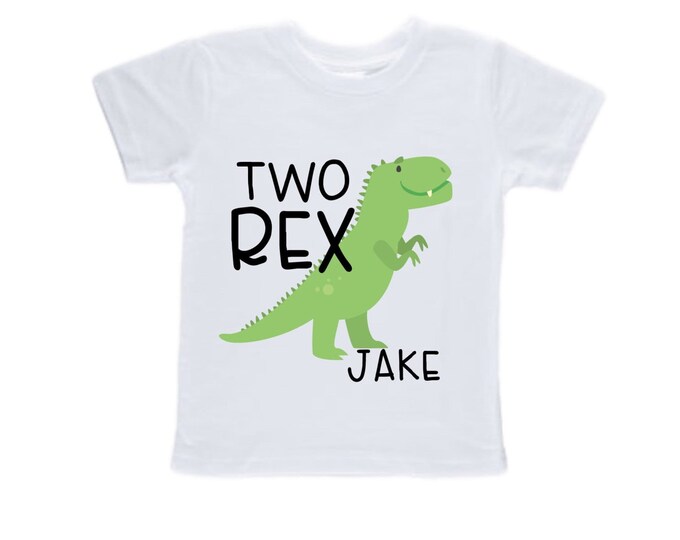 Personalized Dinosaur theme Birthday Shirt. Two Birthday. Boy's Dino Birthday Shirt. Dinosaur Birthday Shirt.