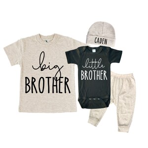 Big Brother/Little Brother Matching Sibling Set. Baby Shower Gift. Take Home Outfit. Matching Sibling Set