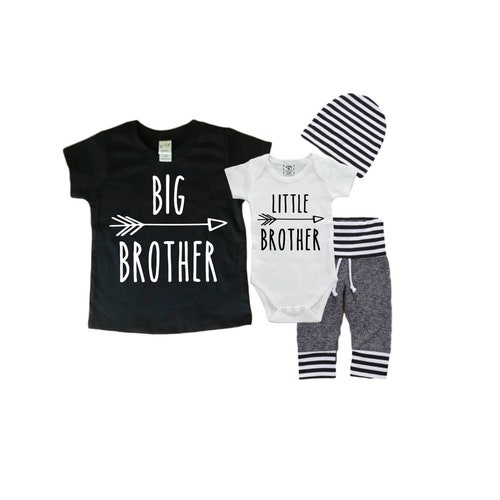 Big Brother Little Sister Outfit Set Baby Shower Gift - Etsy