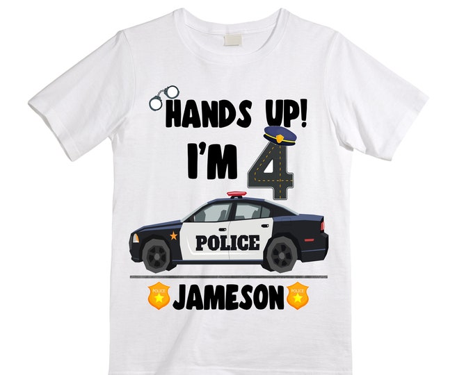 Personalized Hands Up! I'm 4 FOUR Raglan Monster Truck theme Birthday Shirt. Fourth Birthday. Boy's Racing Birthday . Tractor Birthday .