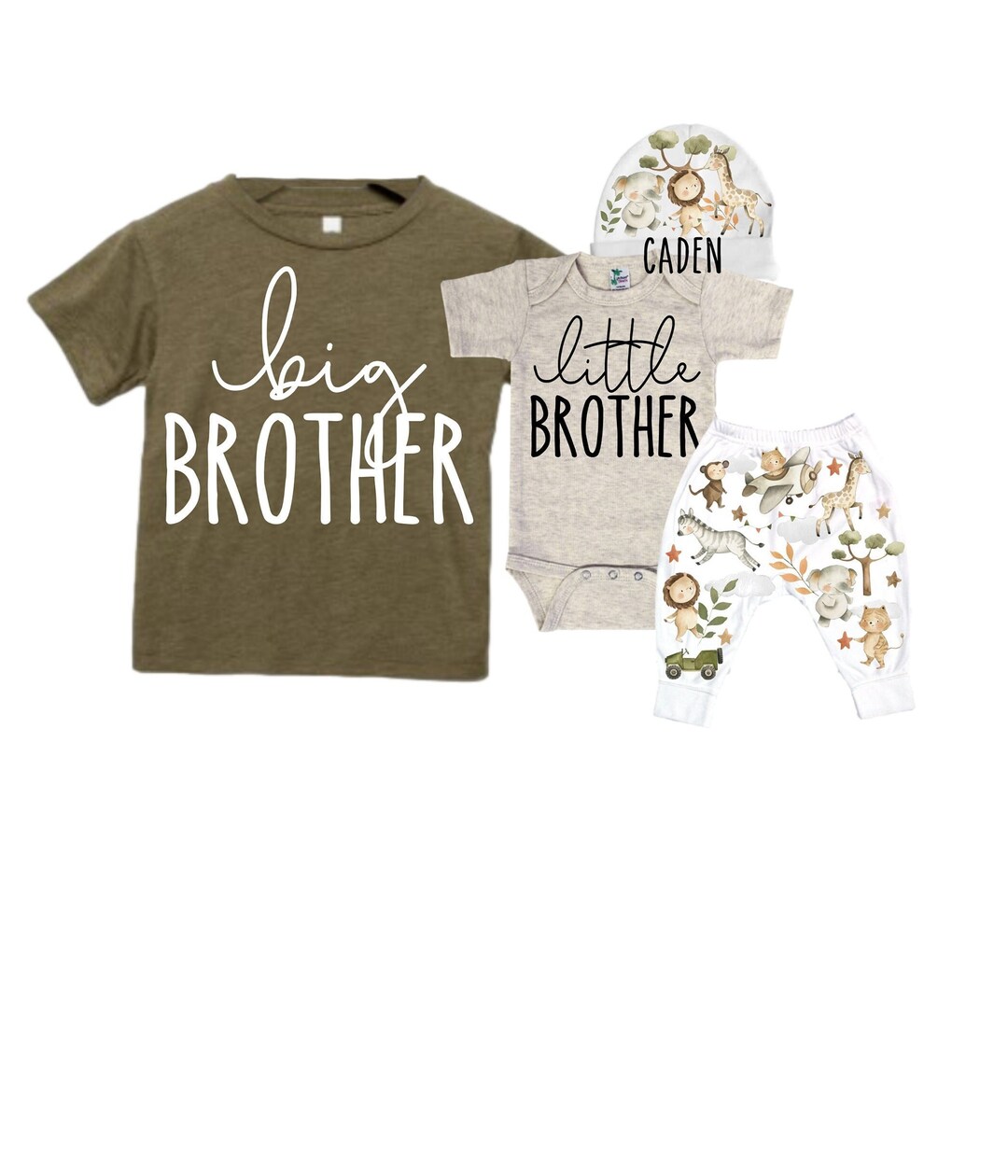 Big Brother/little Brother Safari. Matching Sibling Set. Baby Etsy