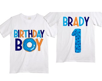 Personalized Donut You Know it's my Birthday Donut Rainbow ONE Birthday Boy Shirt. Cake Smash Birthday Shirt. ONE. Birthday Shirt
