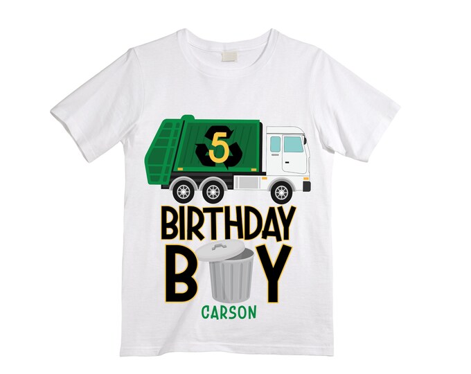 Personalized Dump Everything! I'm 5 Trash Truck / Garbage Truck FIVEtheme Birthday Shirt. FIVE Birthday. Birthday. Trash Truck Birthday .