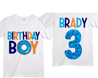 Donut Birthday Donut Donut Lose Your Sprinkles THREE Birthday Boy Shirt. Cake Smash Birthday Shirt. 3rd Donut Birthday. Birthday Shirt
