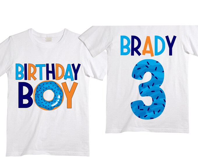 Donut Birthday Donut Donut Lose Your Sprinkles THREE Birthday Boy Shirt. Cake Smash Birthday Shirt. 3rd Donut Birthday. Birthday Shirt