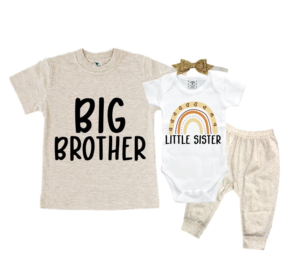 Big Brother/little Sister Matching Sibling Set. Baby Shower Gift. Take ...