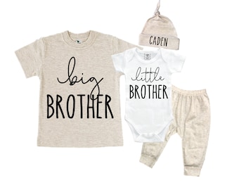 Big Brother/little Brother Matching Sibling Set. Baby Shower - Etsy