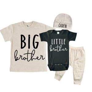 Big Brother/Little Brother Matching Sibling Set. Baby Shower Gift. Take Home Outfit. Matching Sibling Set