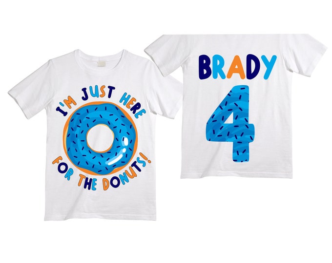 Donut Birthday Donut Donut Lose Your Sprinkles FOUR Birthday Boy Shirt. Cake Smash Birthday Shirt. 4th Donut Birthday. Birthday Shirt