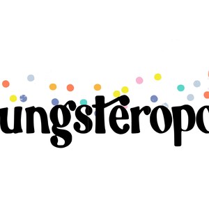 May include: A black and white logo with the text "youngsteropolis" and a colourful butterfly with rainbow wings.