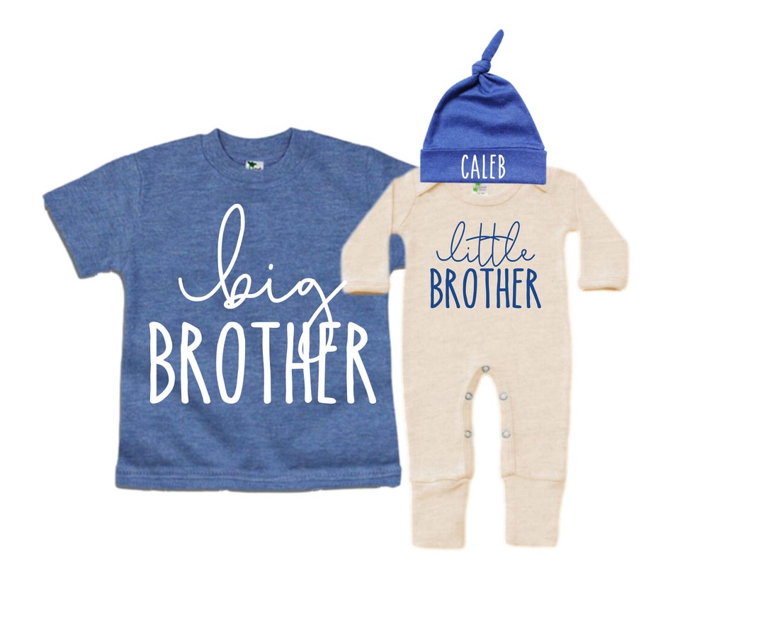 Big Brother/little Brother Matching Sibling Set. Baby Shower Gift. Take