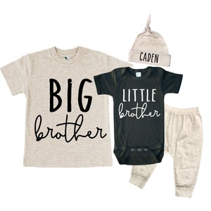 Big Brother/Little Brother Matching Sibling Set. Baby Shower Gift. Take Home Outfit. Matching Sibling Set