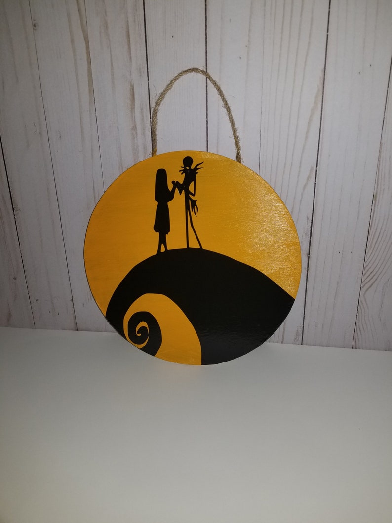 Nightmare Before Christmas Door Hanger Nightmare Before Christmas Halloween Door Hanger | Etsy